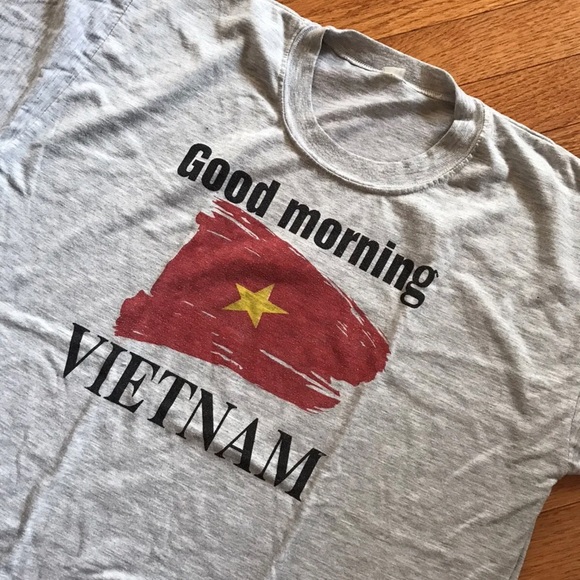 GOOD MORNING VIETNAM Vintage Gray  Robin Williams Promo T-Shirt - Picture 2 of 4